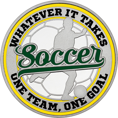 Dark Green "Soccer" with Yellow Outer Circular Borders